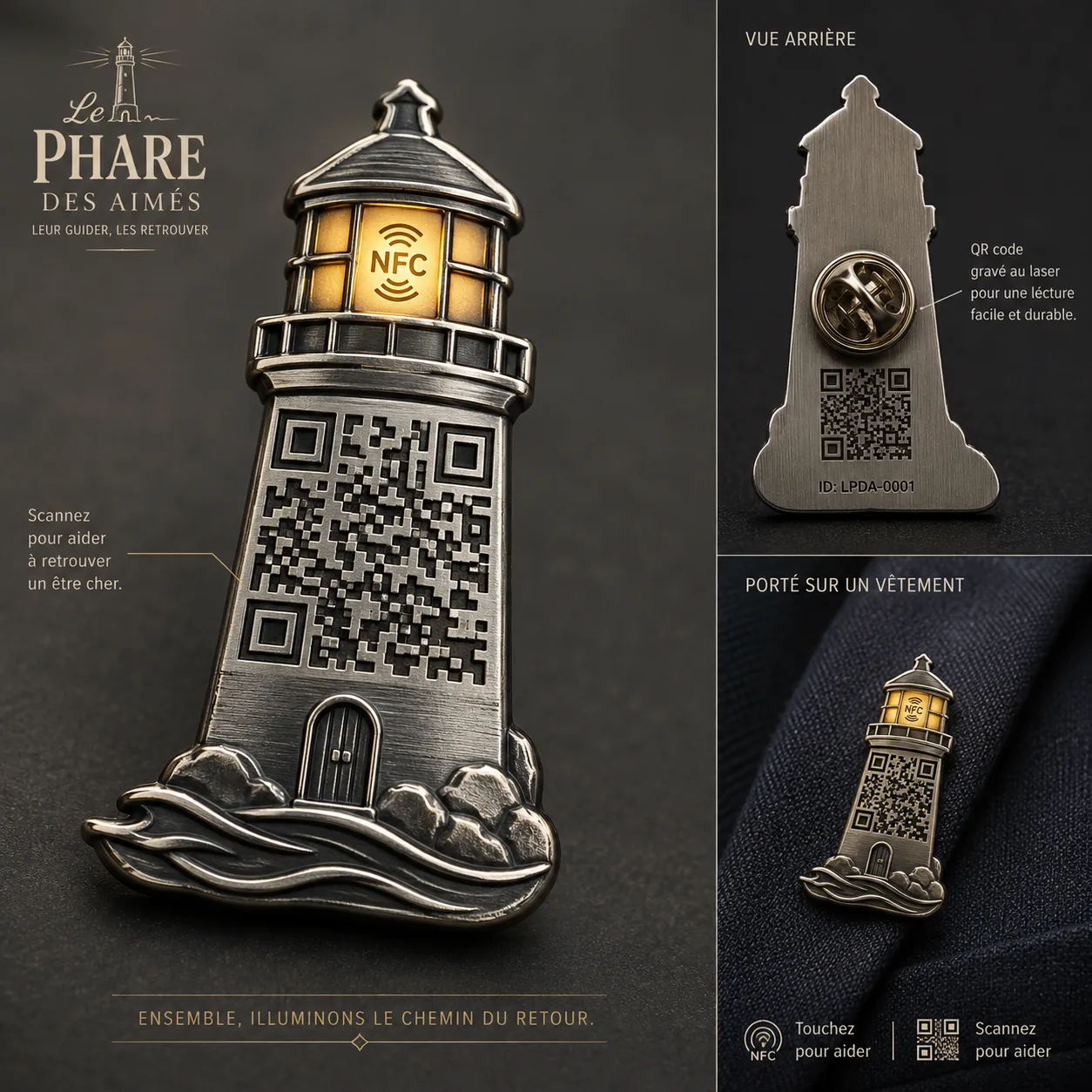 Le Phare des Aimés — Pin acier